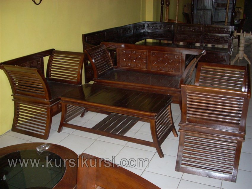 Furniture Dowel Jati Set Kursi Tamu Minimalis