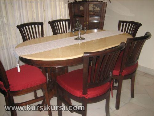 Mebel Kayu Set Kursi Makan Banteng Kayu Jati Jepara Furniture