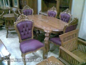 Set Kursi Makan Ganesa Jok Ungu