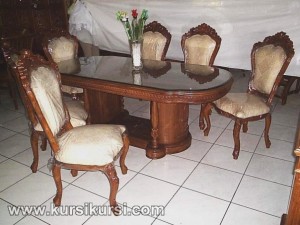 Set Kursi Makan Ganesa Ukiran Jepara