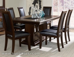 Set Kursi Makan Jok Kulit Asli Jepara