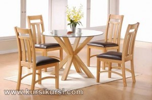 Set Kursi Meja Makan Minimalis Kayu Jati Minimalis