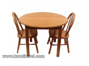 Round Table Minimalis Kayu Jati Jepara