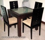 Jual Set Kursi Meja Makan Kursi Blok Meja Kaca Jepara ( KKS 153 )