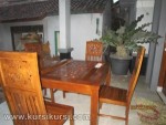 Mebel Jati Set Kursi Makan Sandaran Ukir Kerawang Kode ( KKS 178 )