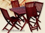 Set Kursi Makan Lempit Finishing Maroon Kode ( KKS 279 )