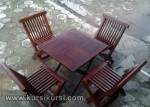 Set Kursi Makan Lempit Kayu Jati Kode ( KKS 280 )