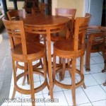 Set Kursi Makan Model Kursi Bar Kayu Jati Kode ( KKS 316 )