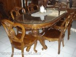 Set Kursi Meja Makan Kayu Jati Jepara Kode ( KKS 391 )