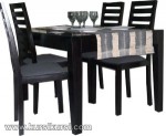 Set Kursi Meja Makan Minimalis 4 Kursi Black Doff Kode ( KKS 398 )