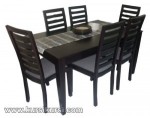 Set Kursi Meja Makan Minimalis 6 Kursi Black Doff Kode ( KKS 399 )