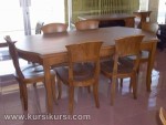 Set Kursi Meja Makan Minimalis Kipas Kayu Jati Kode ( KKS 425 )