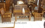 Mebel Minimalis Jati Set Kursi Tamu Kayu Jati Natural Kode ( KKS 595 )
