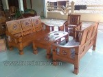 Meja Set Kursi Tamu Ukir Minimalis Jati Kode ( KKS 603 )