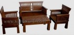 Natural Jati Set Kursi Tamu Minimalis Kawung Kode ( KKS 630 )