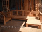 Produk Furniture Kursi Tamu Sudut Mentah Kayu Jati Kode ( KKS 639 )