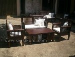Set Kursi Tamu Lubang Kotak Kayu Jati Kode ( KKS 682 )