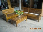 Set Kursi Tamu Minimalis Daun Talas Kayu Jati Kode ( KKS 694 )