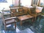 Set Kursi Tamu Minimalis Kawung Kayu Jati Kode ( KKS 702 )