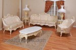 Set Sofa Duco Putih Model Ukir Elegant Kode ( KKS 784 )